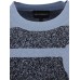 Emporio Armani Maglione azzurro in lana vergine con maxi aquila jacquard