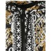 Versace Jeans Couture Giubbotto in Nylon Nero con cappuccio con stampa Logo Brush Couture All Over
