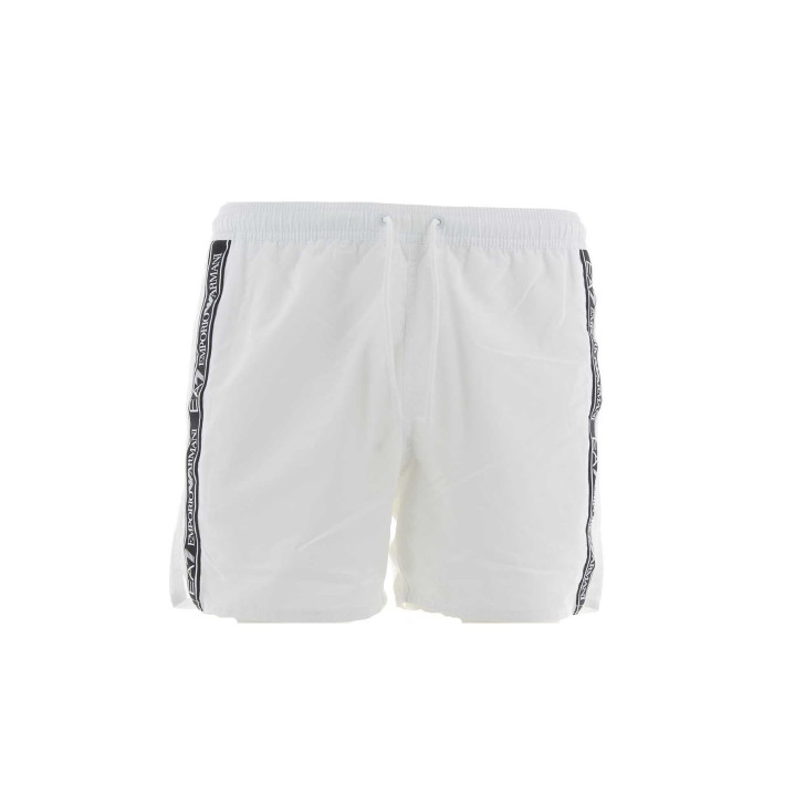 EA7 Emporio Armani  Boxer da Mare bianco con logo a contrasto 