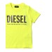 Diesel T-shirt a girocollo Giallo Fluo con logo lettering