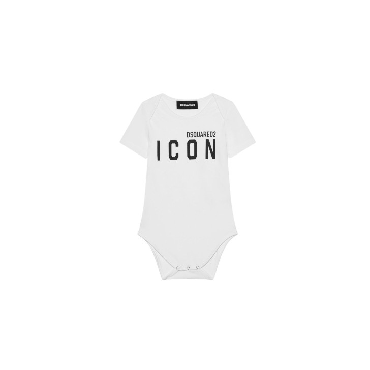 Dsquared2 Body in cotone Bianco a manica corta con logo DSQUARED2 ICON