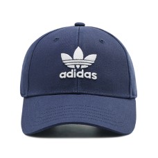Adidas Originals Cappello blu con visiera e logo lettering a contrasto 