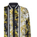 Versace Jeans Couture Camicia Multicolor con stampa logo Couture dorata a contrasto all-over