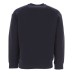 Emporio Armani Felpa in double jersey blu navy con logo Aquila