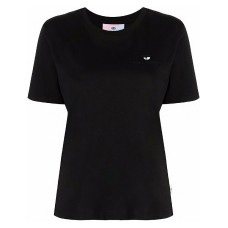 Chiara Ferragni T-shirt a manica corta in cotone Nera con logo ricamato