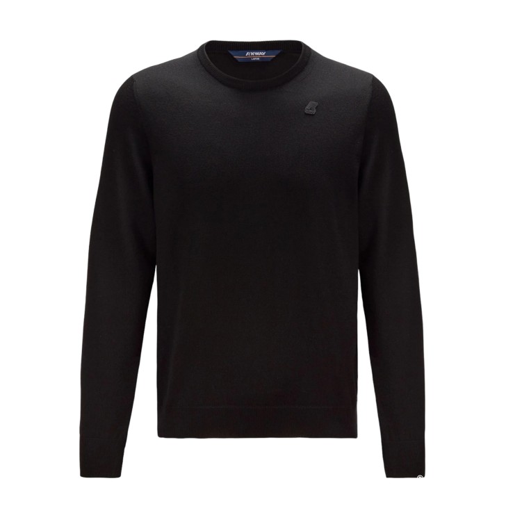K-Way Maglioncino da Uomo nero con logo nella parte anteriore 