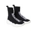 Moschino Sneakers nera a calza in maglia stretch