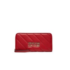 Versace Jeans Couture Portafoglio trapuntato rosso con logo 
