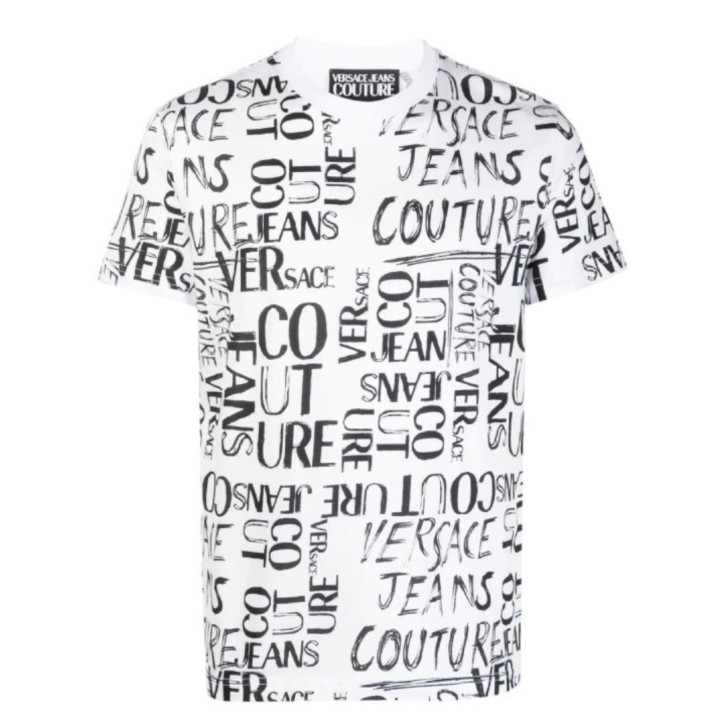 Versace Jeans Couture T-shirt a girocollo bianca da Uomo 