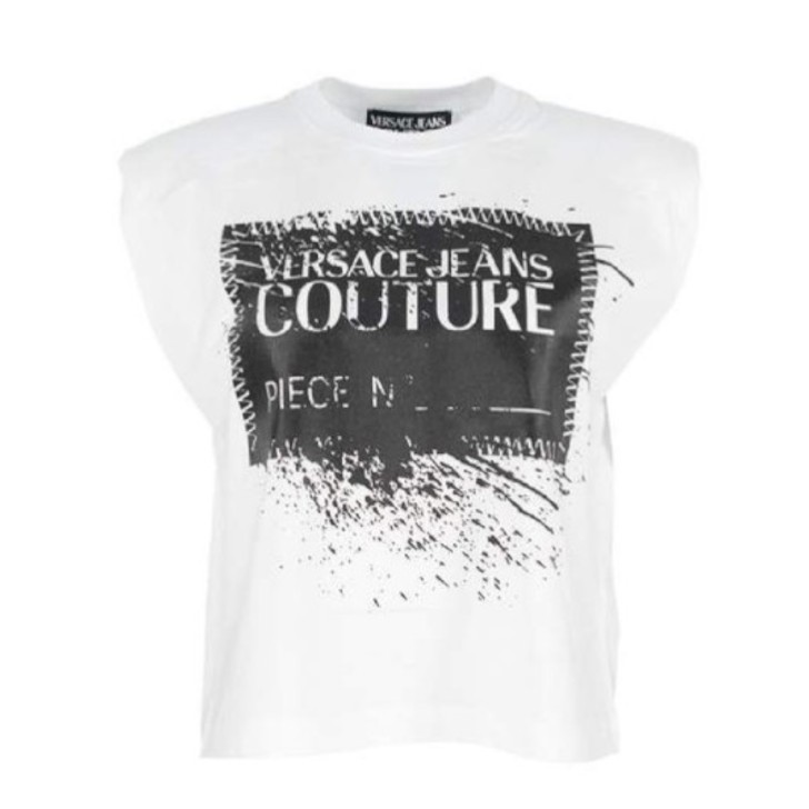Versace Jeans Couture T-shirt Bianca da Donna con logo