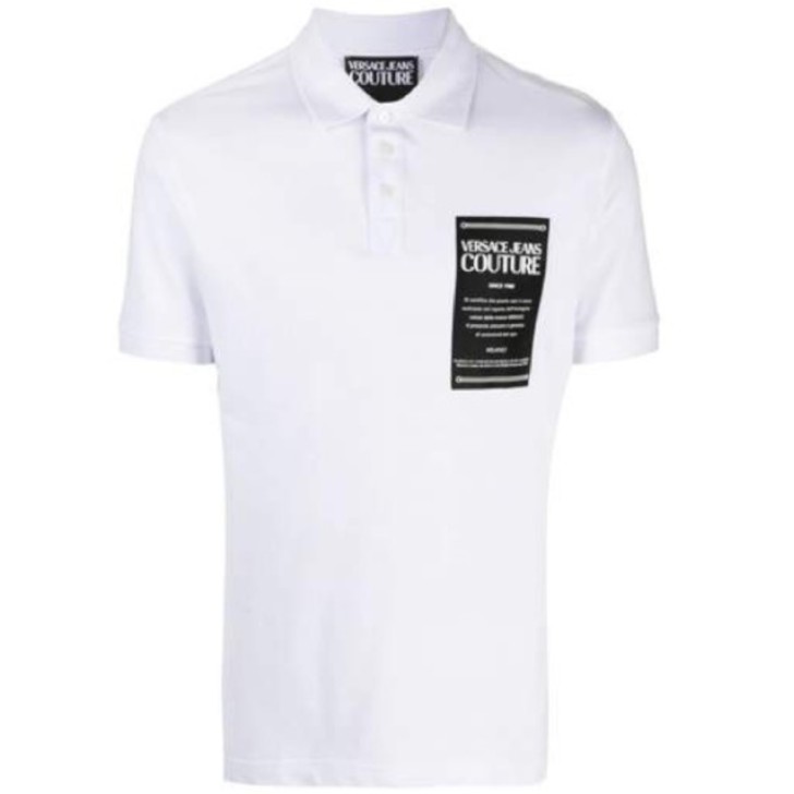 Versace Jeans Couture Polo a Manica Corta da Uomo Bianca
