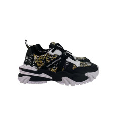 Versace Jeans Couture Sneakers Nera con stampa Logo Space Couture