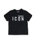 Dsquared2 Tuta completa in cotone nera con Logo DSQUARED2 ICON