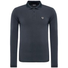EA7 Emporio Armani Polo a manica lunga da uomo blu
