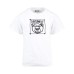 Moschino T-shirt bianca a manica corta con logo Teddy Bear