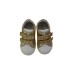 Alviero Martini 1a Classe Sneakers bianca con stampa Geo Classic Inserti laminati oro 