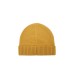 Peuterey cappello Unisex senape con risvolto in maglia e targhetta con logo