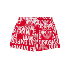 Emporio Armani Swimwear boxer mare Rosso logo EMPORIO ARMANI All Over