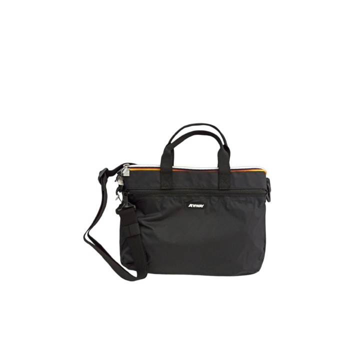 K Way Borsa a mano da uomo nera realizzata in Nylon