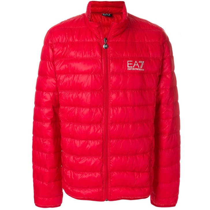 Ea7 Emporio Armani giubbotto rosso da Uomo con logo argento 