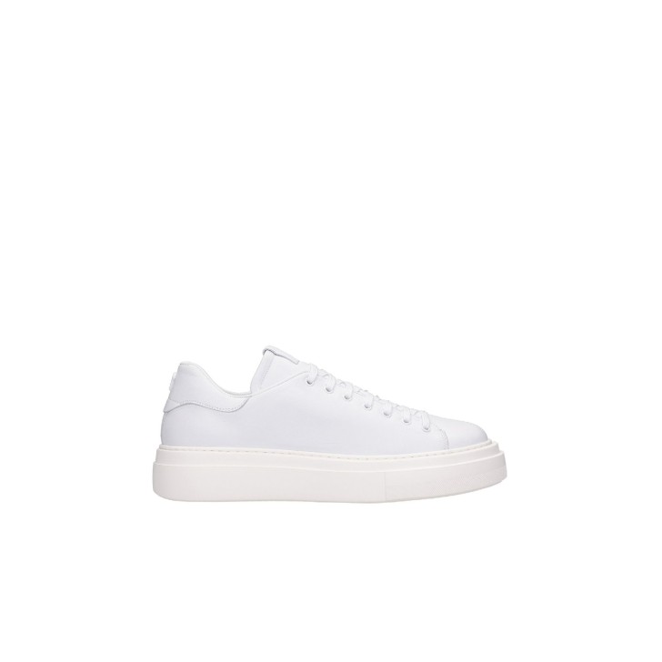 Paciotti Sneakers in pelle Bianca con Punta Tonda Prodotto made in Italy