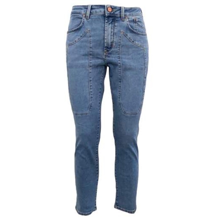Jeckerson Jeans denim blu cinque tasche da Uomo