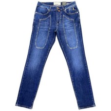 Jeckerson Jeans denim blu cinque tasche da Uomo 