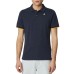 K-Way Polo Blu Vincent in piquet logo in silicone bianco nella parte anteriore
