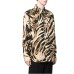 Just Cavalli Camicia nera REGULAR FIT in cotone con logo lettering All Over e stampa