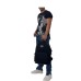 Emporio Armani T-shirt Nera in light jersey ritratto Giorgio Armani effetto acquarello