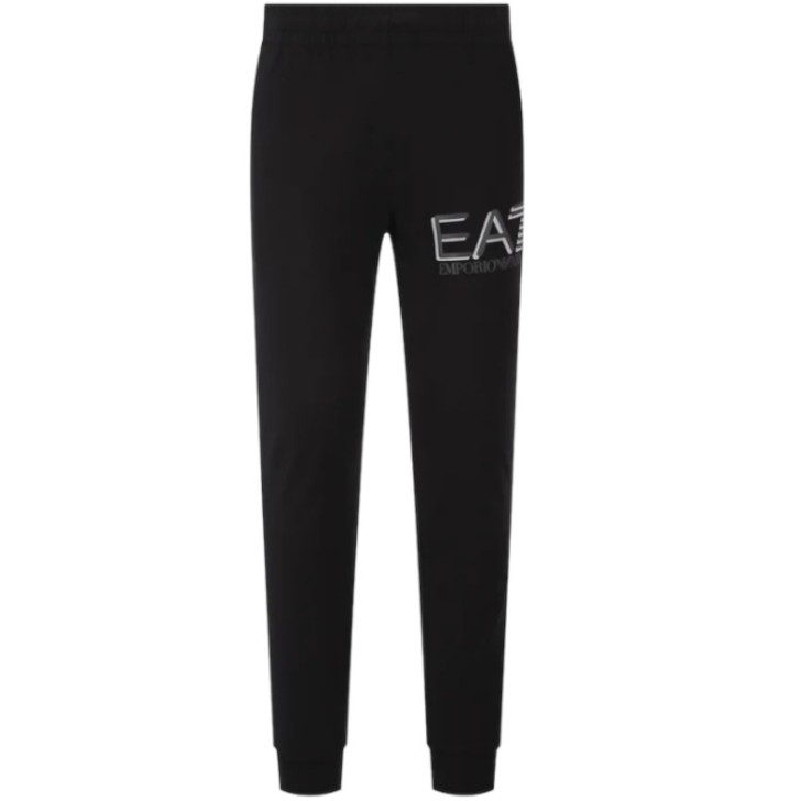 EA7 Emporio Armani Pantalone da uomo nero con Logo a contrasto