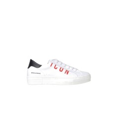 Dsquared2 Sneakers in pelle bianca con logo laterale ICON