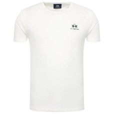 La Martina  T-shirt da Uomo Bianca Logo a contrasto