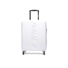 K-Way Trolley K-Air Cabin rigido Bianco Unisex Maxi logo K-WAY nella parte anteriore