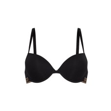 Emporio Armani Reggiseno push-up nero realizzato in cotone stretch