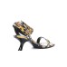 Versace Jeans Couture Sandali con tacco a rocchetto con stampa Logo Couture all over