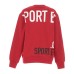 Dsquared2 Felpa in cotone rossa con maxi logo lettering 
