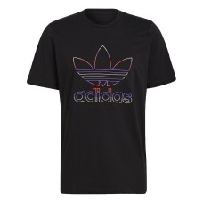 Adidas Originals T-shirt Unisex nera con logo a contrasto