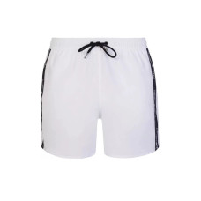 Emporio Armani Swimwear Costume boxer Bianco con banda logata laterale