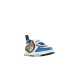 Moschino Sneakers con tomaia in vitello bianca e blu e Patch Moschino Teddy Bear