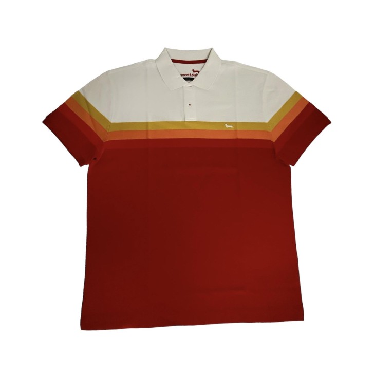 Harmont&Blaine  Polo Multicolor in cotone con logo ricamato