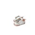 Moschino Sneakers bianca in pelle con inserti rosa con Patch Moschino Teddy Bear