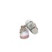 Moschino Sneakers bianca in pelle con inserti rosa con Patch Moschino Teddy Bear