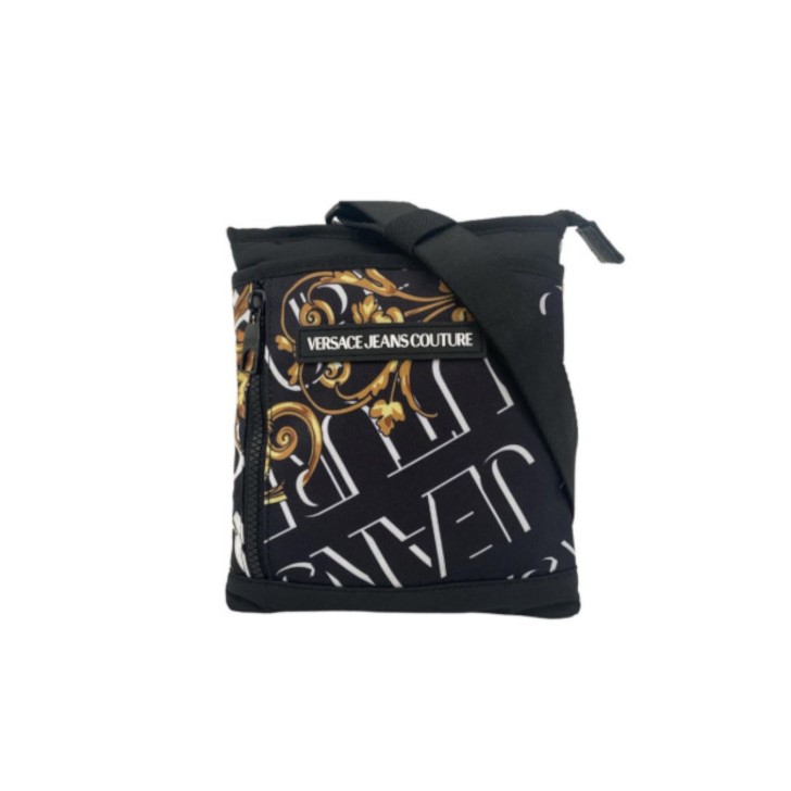 Versace Jeans Couture Tracolla in Nylon con stampa Logo Couture All Over