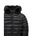 RefrigiWear Giubbotto nero con cappuccio da Donna