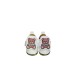 Moschino Sneakers bianca in pelle con inserti oro laminato e Patch Moschino Teddy Bear con strass