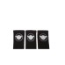 Emporio Armani set 3 paia di calze Nere unisex realizzate in spugna di cotone con logo jacquard