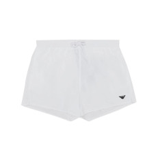 Emporio Armani Swimwear boxer da mare Bianco con ricamo micro aquila