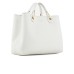Emporio Armani Borsa a mano MyEA Bag Bianca stampa cervo con tracolla in nastro con logo lettering All Over regolabile, estraibile