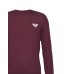 Emporio Armani Maglioncino bordeaux con logo aquila